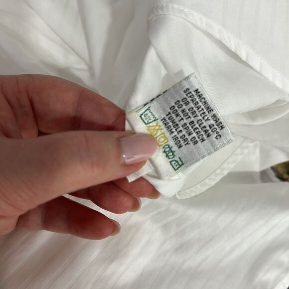 Bugatchi Cotton Striped White Men's Long Sleeve Button Down Shirt Size 16/40 - Picture 7 of 11